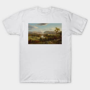 View From New Windsor, Hudson River by David Johnson T-Shirt